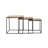 3-piece Square Nesting Tables, Natural and Black