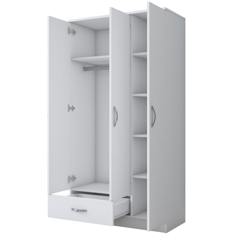 Hovag 3 Door Manufactured Wood Wardrobe