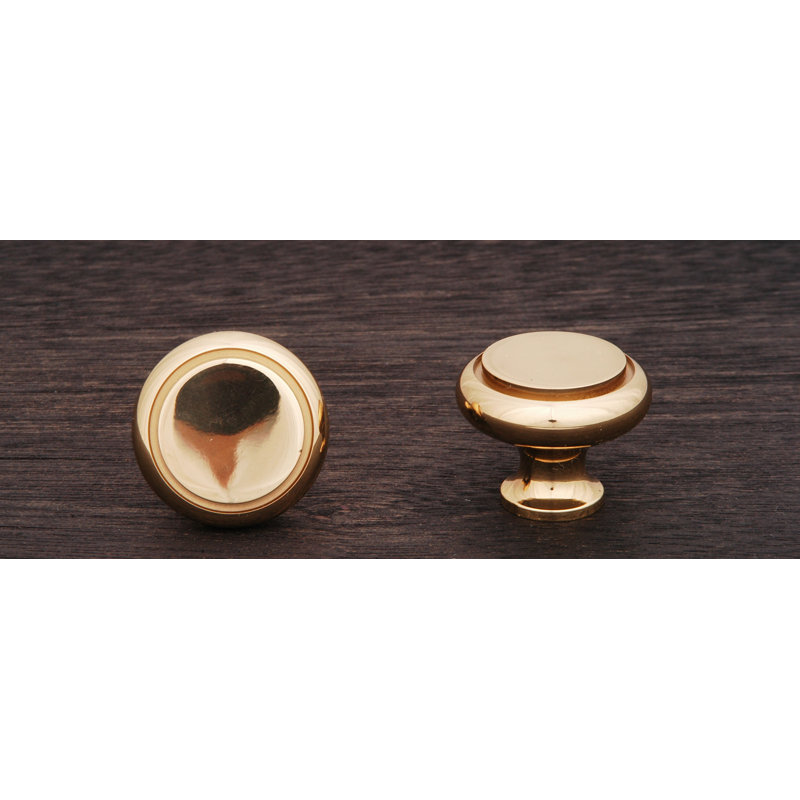 CK Series 1 1/4" Diameter Mushroom Knob, Polished Brass