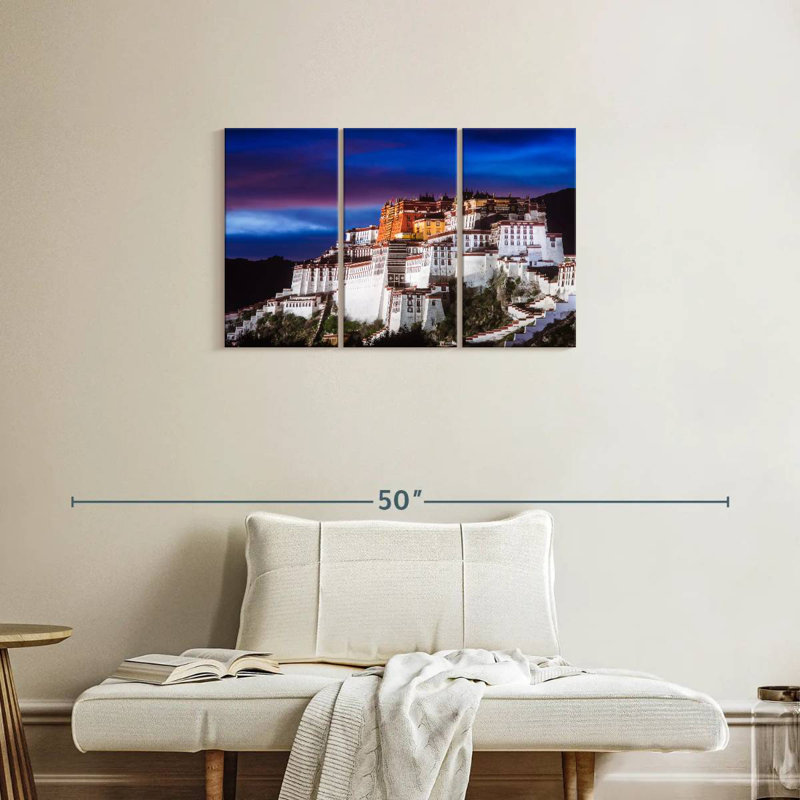 Adella Potala Palace Before Dark, 20" H x 33" W