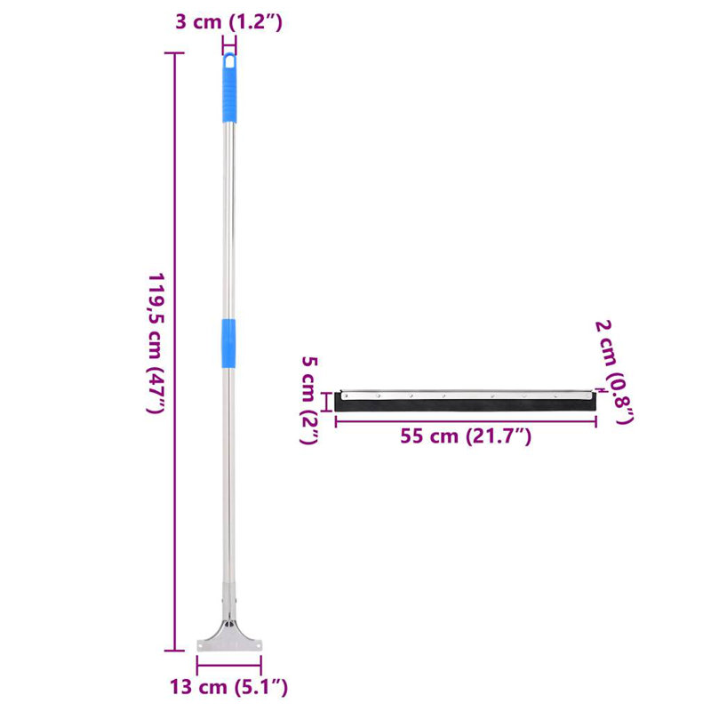 Mop, 119.5cm H x 55cm W x 5cm D