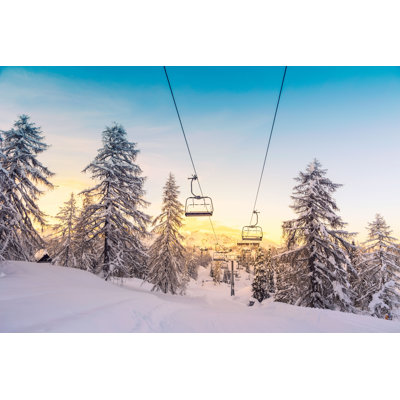 " Mountains With Ski Lifts " by Remedios