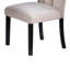 Ensemble de 2 chaises de salle à manger, tissu beige rembourré de mousse, bois noir