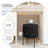 Modern Round Boucle Ottoman With Storage-169935271