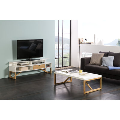 Biscayne Solid Wood Sled Coffee Table