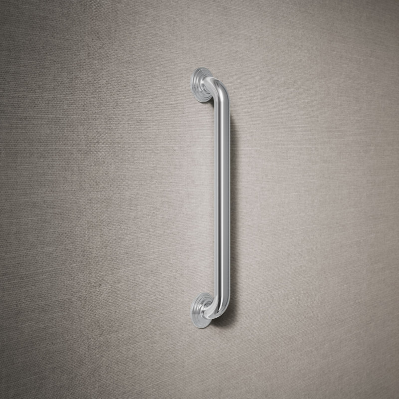 Traditional Grab Bar, Polished Stainless, 18"W