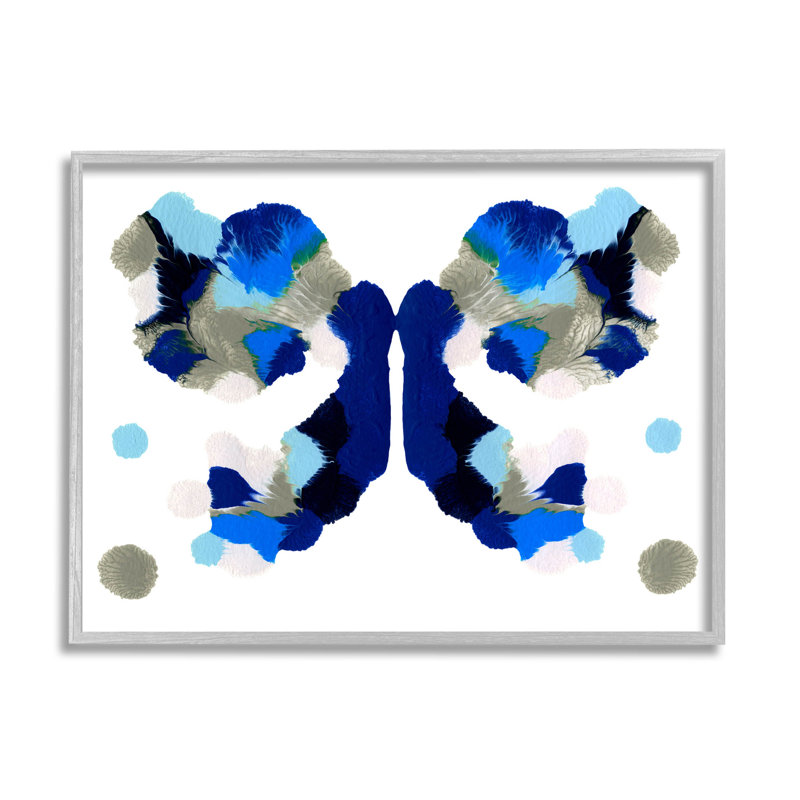 Abstrait à l'encre abstraite, giclée par Emma Caroline, H 11 po x l 14 po x P 1,5 po, Giclée encadrée noir minuit