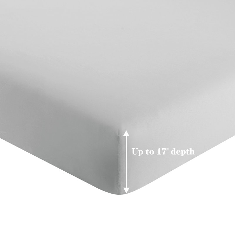 Drap-housse en rayonne élastique de toutes les saisons de Marina, Drap-housse grand, Argent
