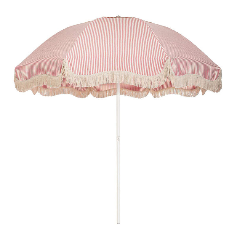 Le parasol de patio, Rayé rose / blanc
