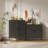 Cabinets, Industrial Storage Cabinet with 2 Doors &amp; 2 Adjustable Shelves | Black Steel-901924327