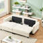 Housse de coussin amovible en velours côtelé beige avec cadre - investissement à long terme-1156138499