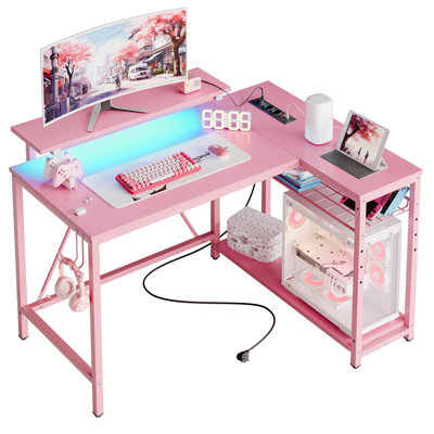 Lippencott Modular L-Shaped Stone Computer Desk