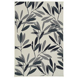 Modern Leaves Rectangle Area Rug