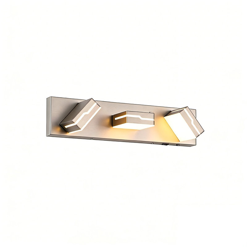 19" 3-Light Nickel Dimmable LED Vanity Light with Motion Sensor & 3-Color Temperature for Bathroom, 3, Brushed Nickel