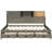 Full Size Gray Wooden Daybed With Storage Function, Shelf, And Device - Charging Outlets For Electronics Daybed, Offering 3 Drawers, Tech-903856870