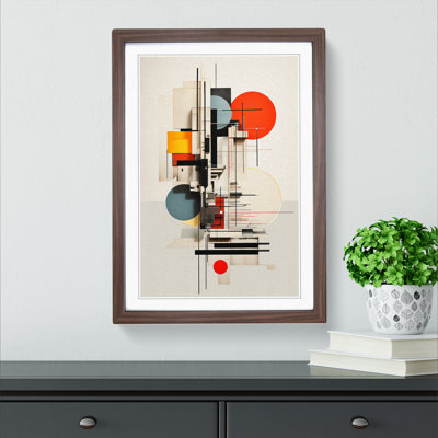 Bauhaus Conceptual - Single Picture Frame Print on Wood