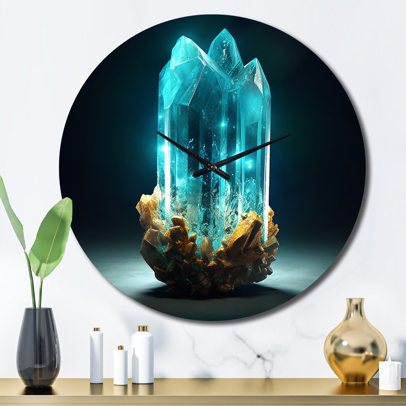 Horloge murale Turquoise, Grand