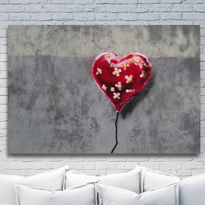 «Broken Heart», impression sur toile tendue, H 12 po x l 18 po x P 1,5 po