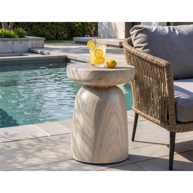 Tabouret ou table d'appoint 14 po Burkley, Cannelle