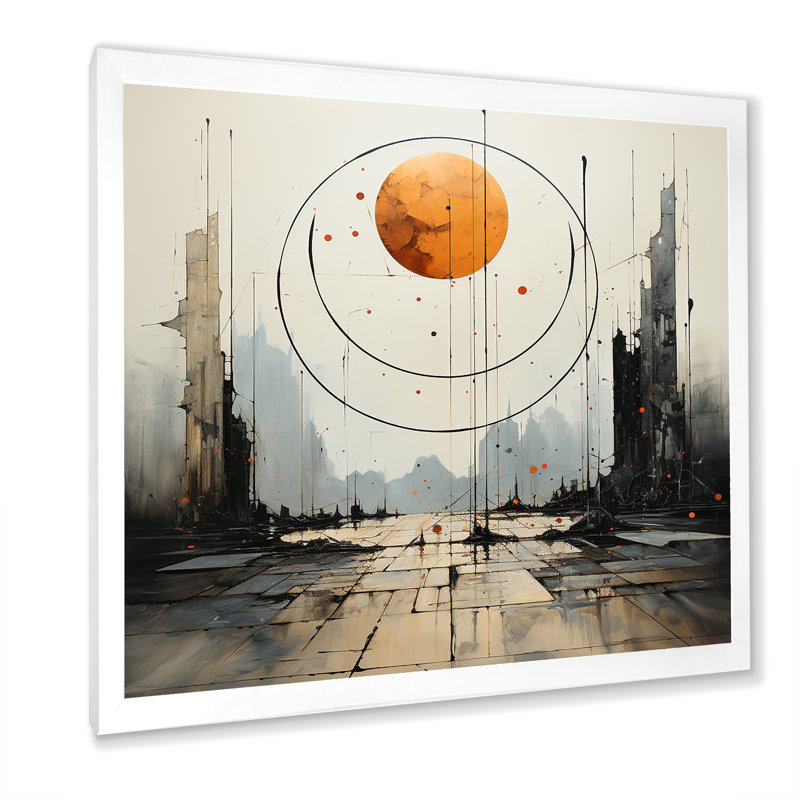 Pleine lune Révélations - Illustration rétro, Cadre simple blanc, H 24 po x l 24 po x P 1 po