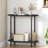 2-Tier Small Entryway Table, 29.5" Thin Sofa Table With Storage, Behind Couch Table, Display Table,Rustic Brown And Black-2136012669