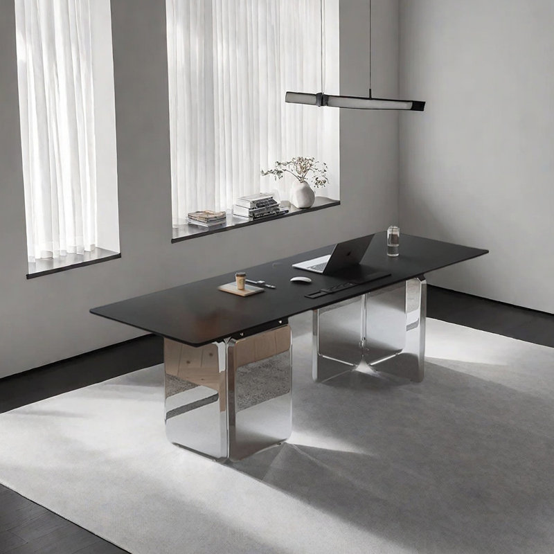 Deguzman, 29.53" H x 70.87" W x 27.56" D, Black/Silver