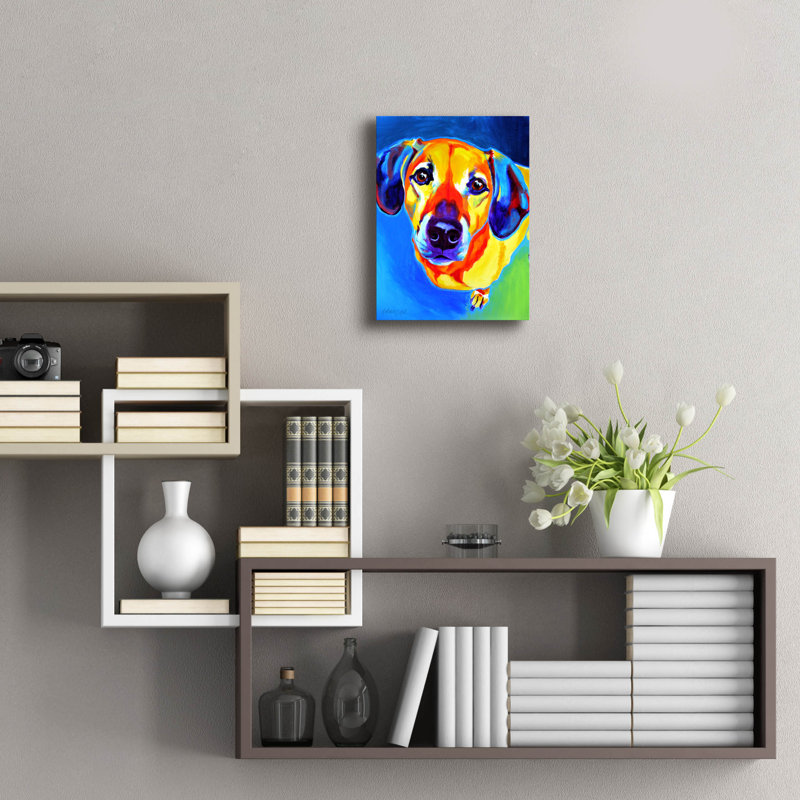 «Dachshund - Maisie» par Dawg Painter, H 16 po x l 12 po x P 0,13 po