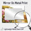 Hydrangeas In The Cornfield - Floral Mirror Wall Art - Printed On Metal-906705036