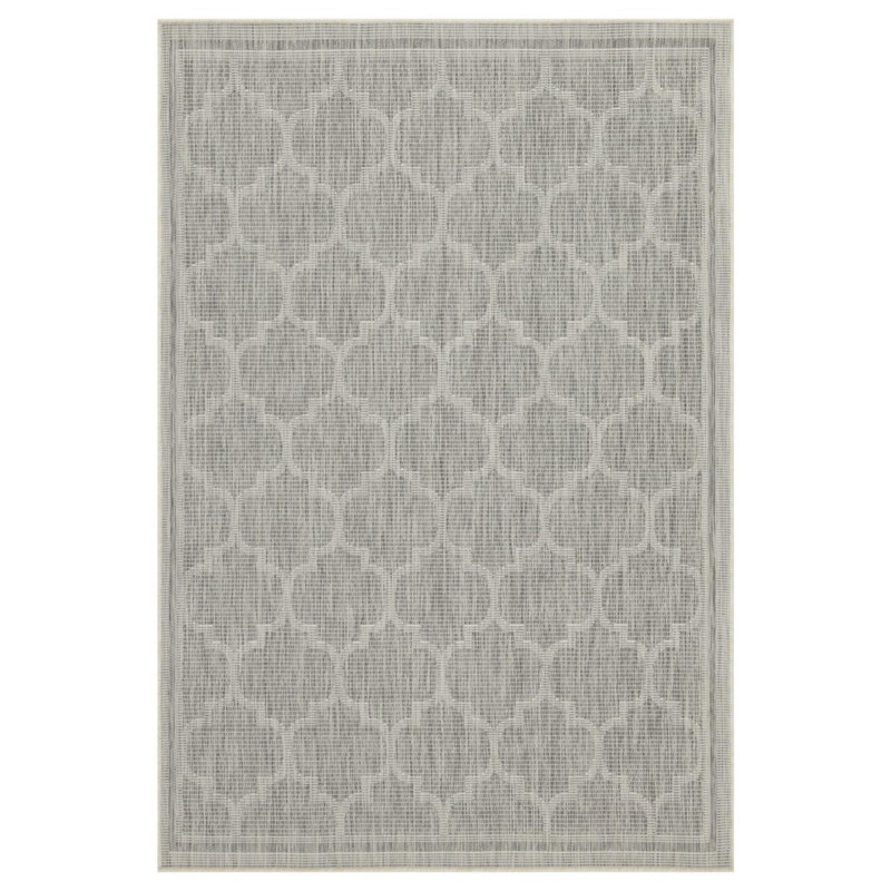 Sunshine GC_HAR2006 Silver Indoor/Outdoor Area Rug, Rectangle 5'3" x 7'3"