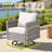 7 - Person Patio Furniture Set with Swivel Rocker, Outdoor Wicker Rattan Sectional Seating Group with Cushions, All Weather Sofa Conversation Set with Table for Garden Backyard-991289512