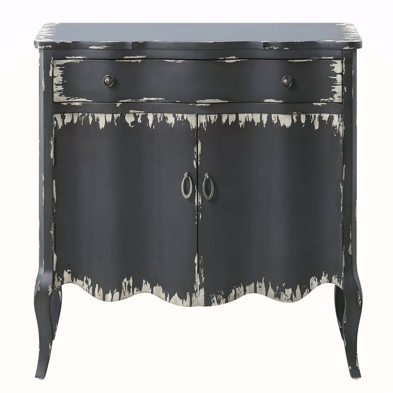 Console 2 portes gris antique