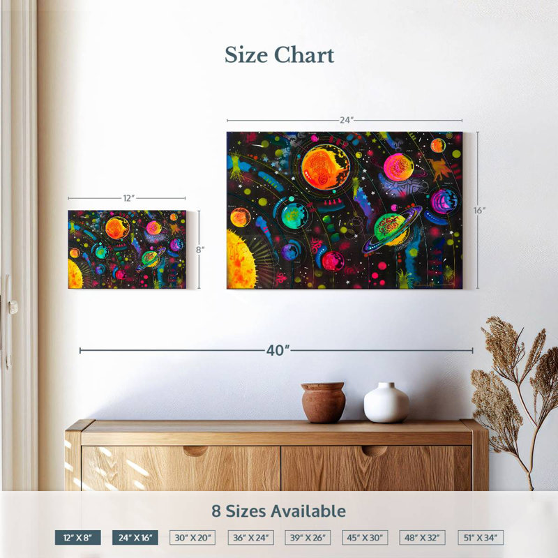 Oberle Colourful Solar System, 16" H x 24" W