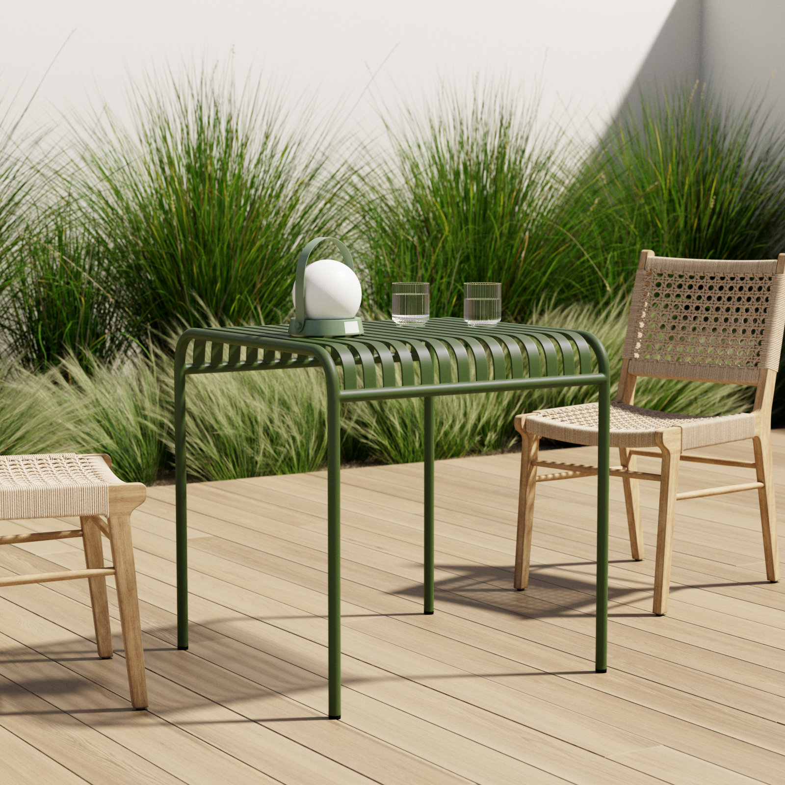 Abra 28" Patio Dining Table, Green