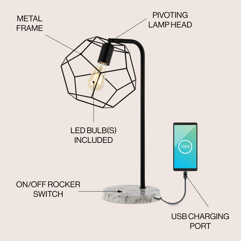 Yashir Metal USB Arched Lamp