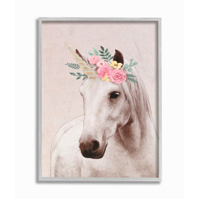 «Unicorn Portrait Pink Fantasy Animal» par Ziwei Li - reproduction d'art