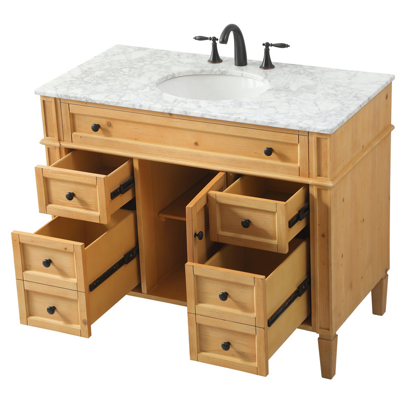 Ensemble de meuble-lavabo simple 42 po Rivers, Naturel