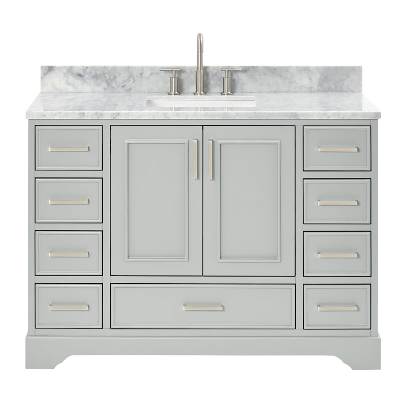 Meuble-lavabo simple avec plateau Abita 49, Gris