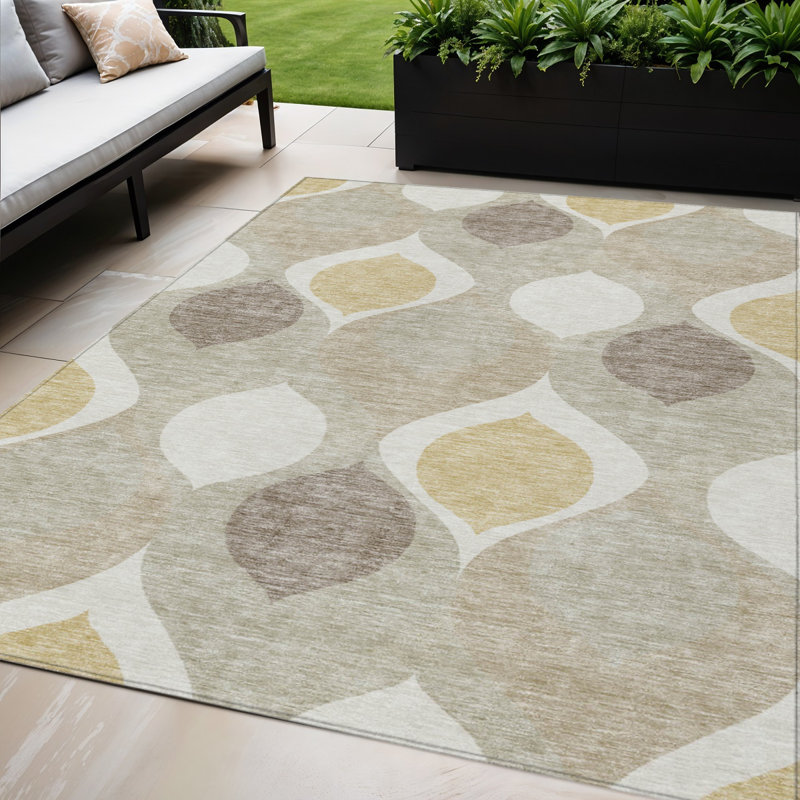 Tapis intérieur lavable extérieur 5 pi x 8 pi Ogee