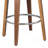 Wood And Faux Leather Copper Mid-Century 27-Inch Counter Seat Height Swivel Barstool