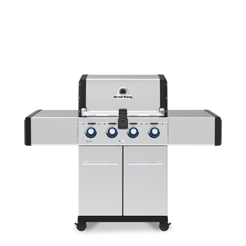 Broil King Regal 4-Burner Convertible Grill, Stainless Steel, Liquid Propane