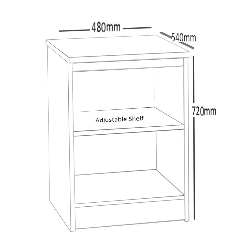 Brena 72cm H x 48cm W Standard Bookcase, Grey Nebraska