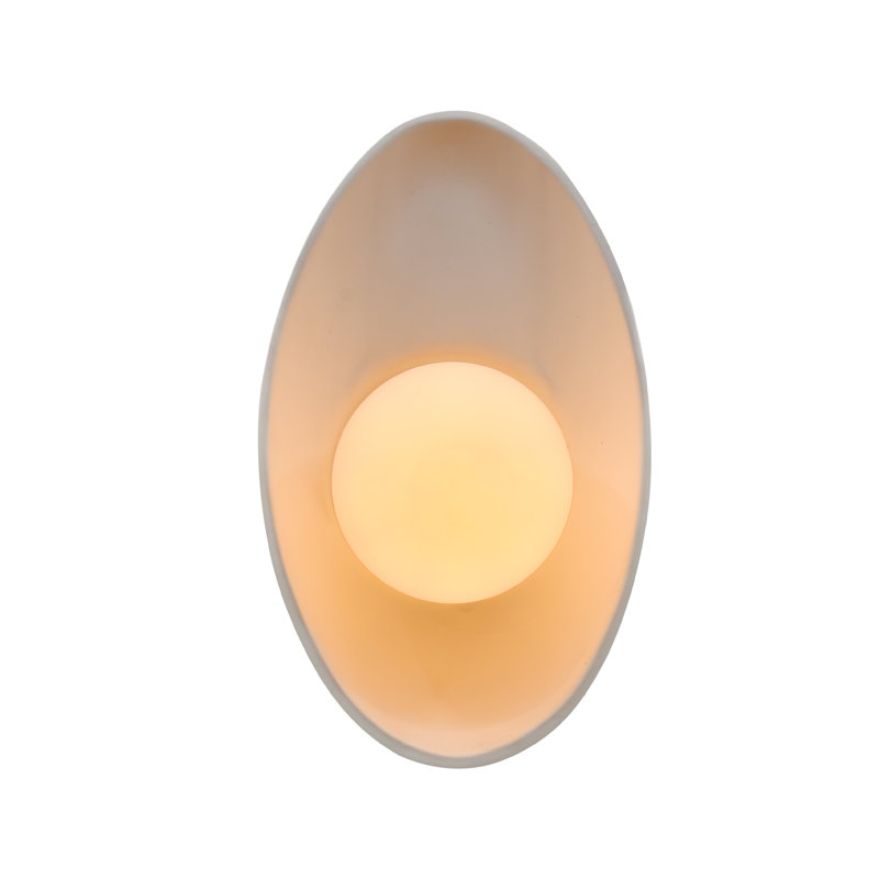 Azem Ceramic Wall Sconce, Bisque