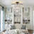 10-matte black dimmable crystal industrial Flush mount light