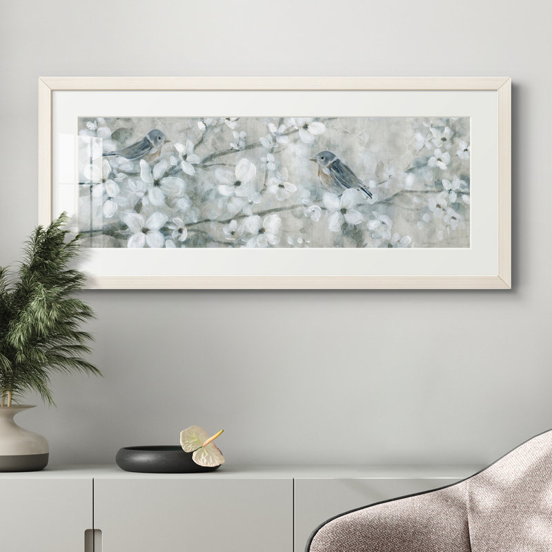 Peinture sur papier encadrée