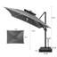 Parasol extérieur rectangulaire en porte-à-faux à DEL 153 "x 116" avec base lestée-128705761