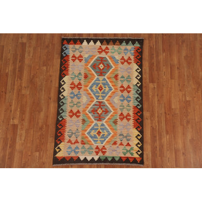 Reversible Wool Kilim Oriental Area Rug 3x5