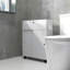 Armoire à papier hygiénique, armoire de salle de bain mince avec 4 roulettes, petite armoire de rangement pour salle de bain