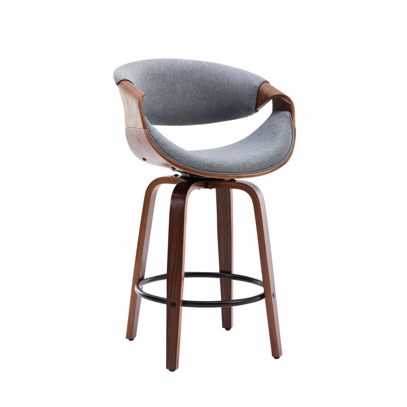 63cm Swivel Bar Stool, Drak Grey