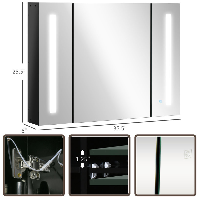 Armoire à pharmacie 35,5 W 25,5 H