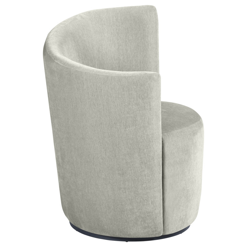 Chaise pivotante rembourrée Kaylie, Gris